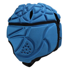 EVA stoßfeste Fußballhelm mit Samtfutter für Erwachsene, Blau