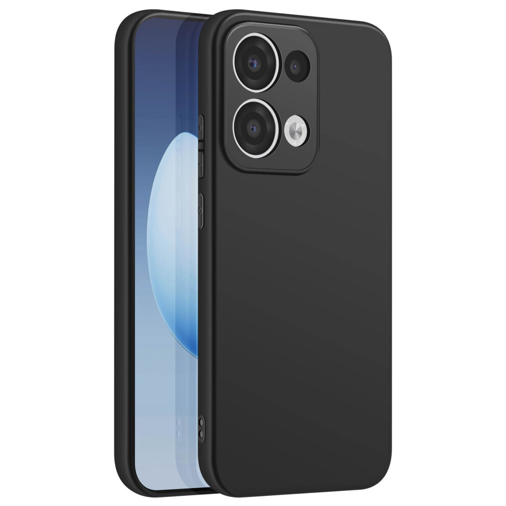 Avizar Case For Oppo Reno 13 Thin And Light Soft Silicone, Black 3662428134933