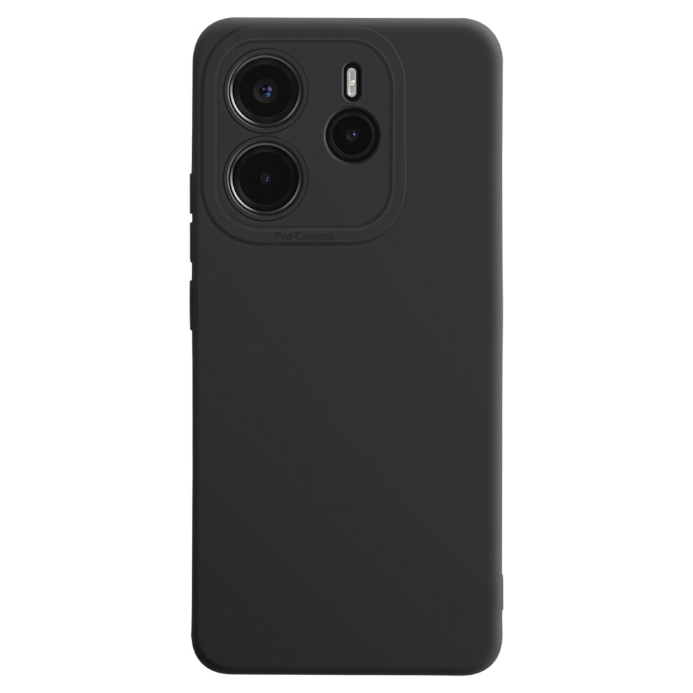 Avizar Case For Redmi Note 14 4G Silicone Smooth Camera Block Protected, Black 3662428136968