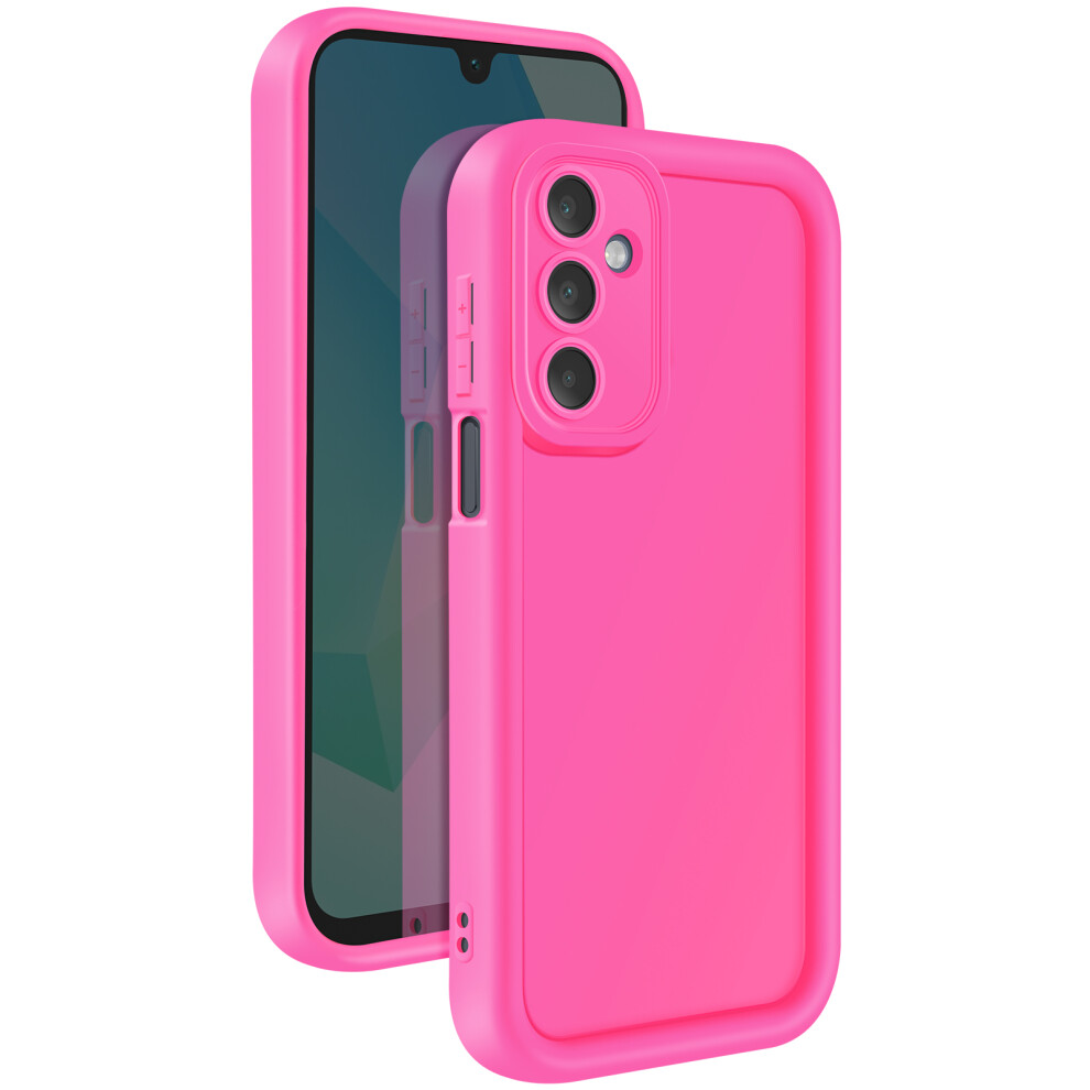 Avizar Case For Samsung Galaxy A16 Silicone Soft Touch Raised Borders, Fuschia 5906961931085