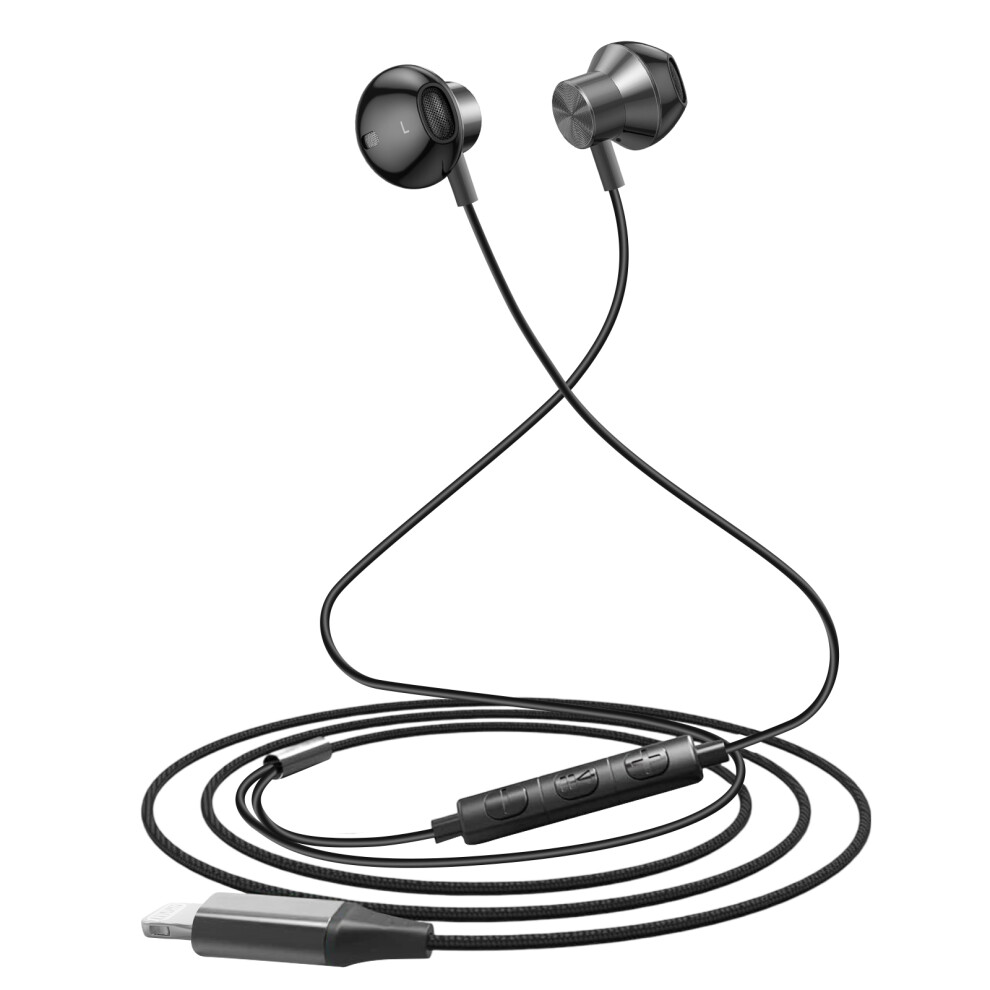 Linq Wired Earphones Lightning Semi-Intra-Auicular, Black 3662428124415