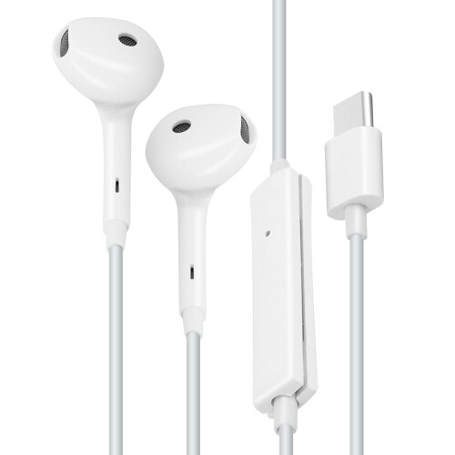 OPPO Cuffiette cablate USB-C Microfono Tasto Multifunzione Oppo Bianche