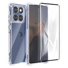 Avizar Coque Antichoc pour Motorola Edge 60 Fusion et 60 et Verre Trempé 9H Transparent