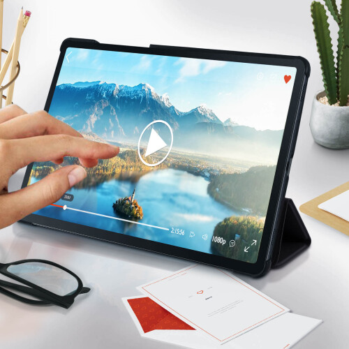 Avizar Capa fólio para Galaxy Tab S5e com suporte Vídeo e com Design fino 2