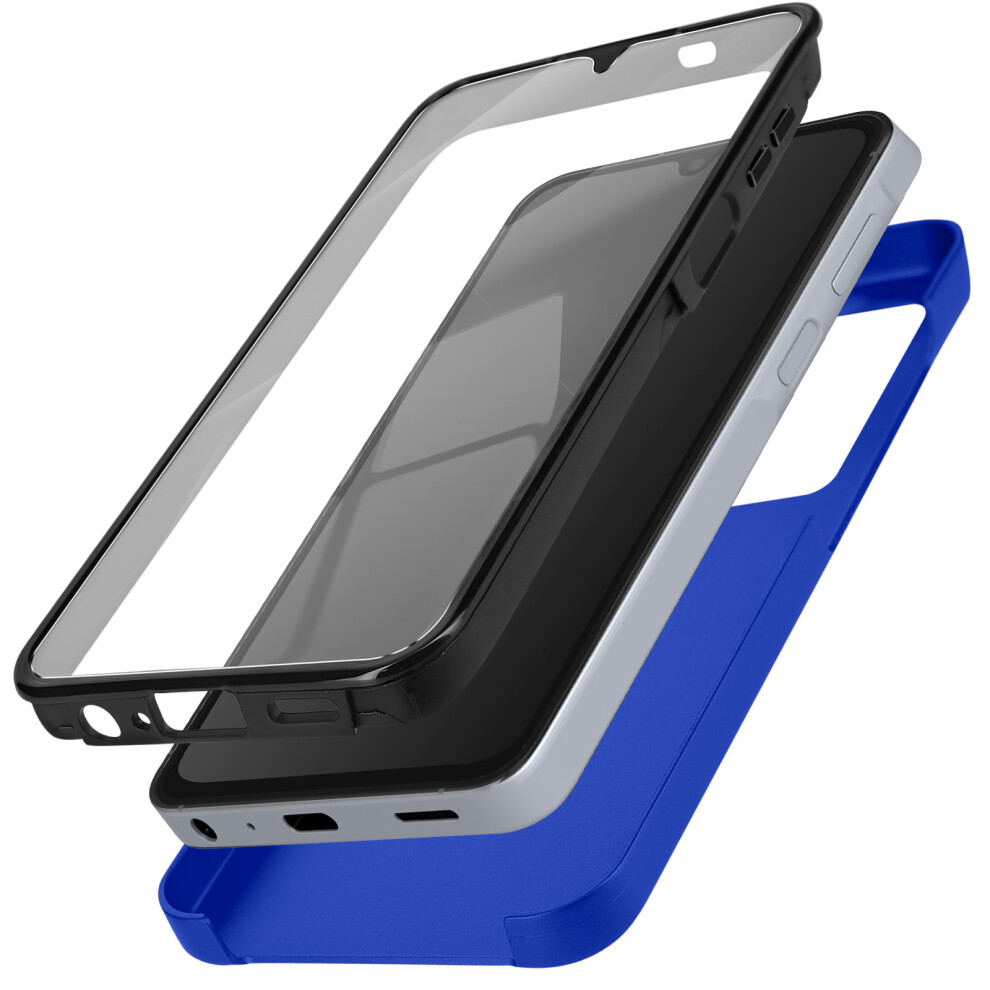 Avizar Case For Samsung Galaxy A25 Rear Rigid Front Soft Tactile, Blue 3662428015034