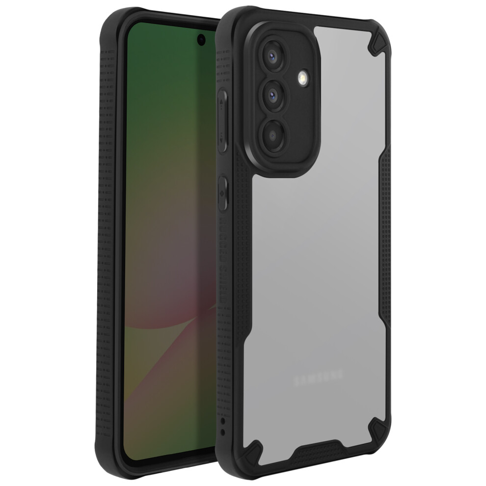Avizar Case For Samsung Galaxy A56 Reinforced Corners, Transparent Black 5906961987846