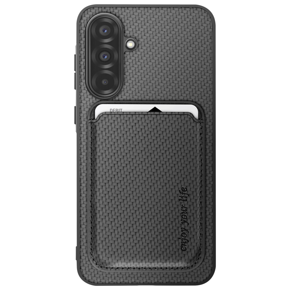 Avizar Case For Samsung Galaxy A56 Detachable Card Holder, Black 3662428163315