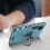 OnePlus 8T Hybrid Shockproof Case with Metallic Ring Stand Blue 4