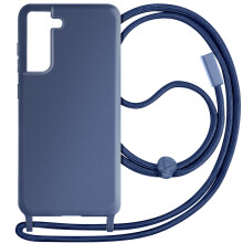 Avizar Kettenhülle für Samsung Galaxy S21 FE 80cm Kette Dunkelblau