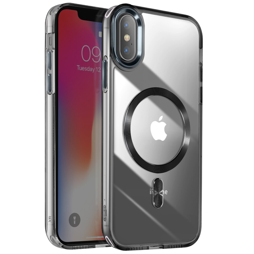 Avizar Case Magsafe For Iphone Xs And X Back Cristal Color, Black 3662428100051