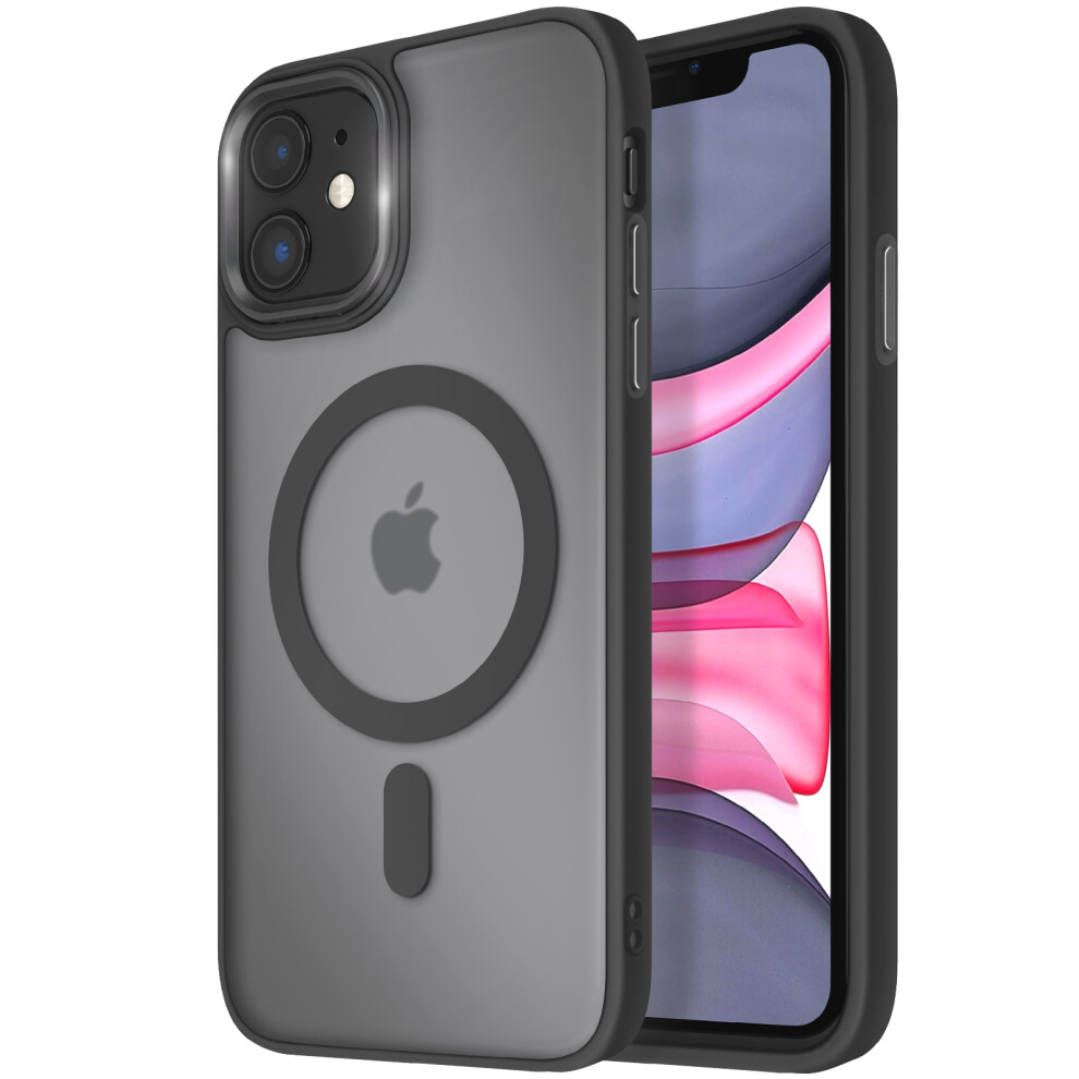 Avizar Case Magsafe For Iphone 11 Matte Back Surround Frosted, Black 3662428101133