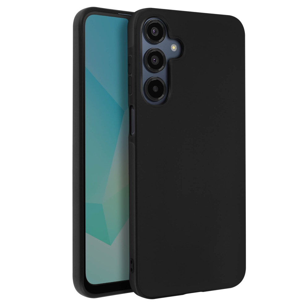 Avizar Case For Samsung Galaxy A16 Silicone Soft Matte, Black 3662428075571