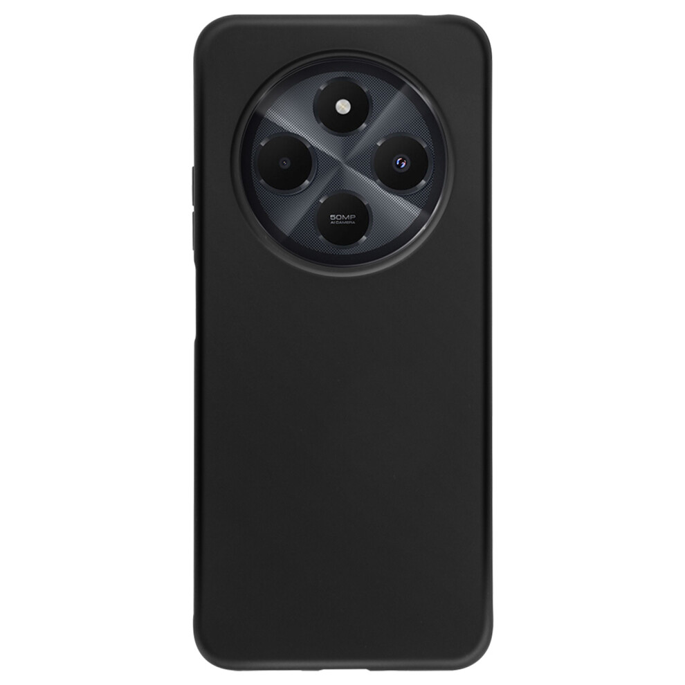 Mayaxess Black Case For Xiaomi Redmi 14C Soft Silicone Thin Coating,