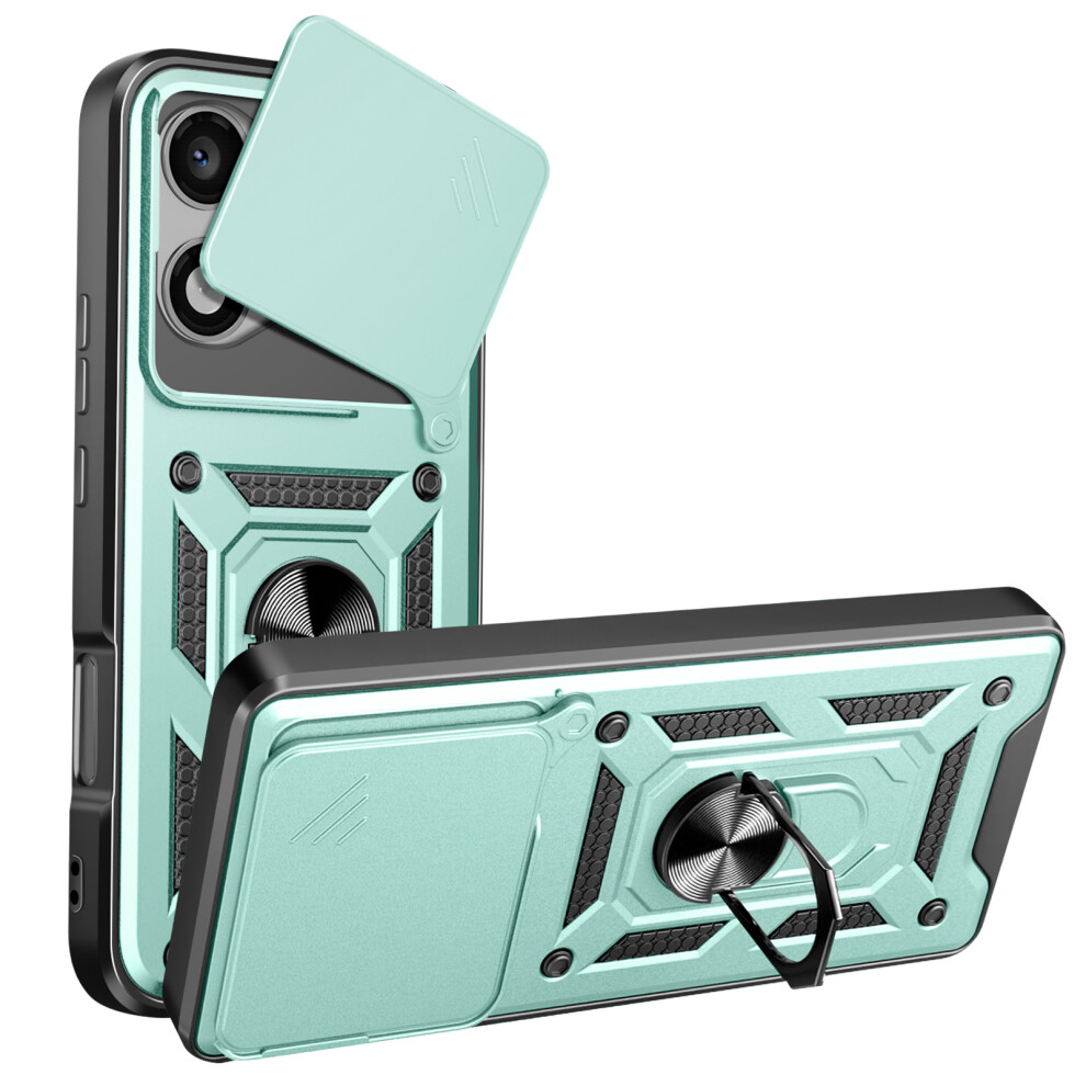 Photos - Case Avizar  for Honor 400 Lite Magnetic Ring Camera Protection, Green Green BACK-KOSKAM-GN-H400L