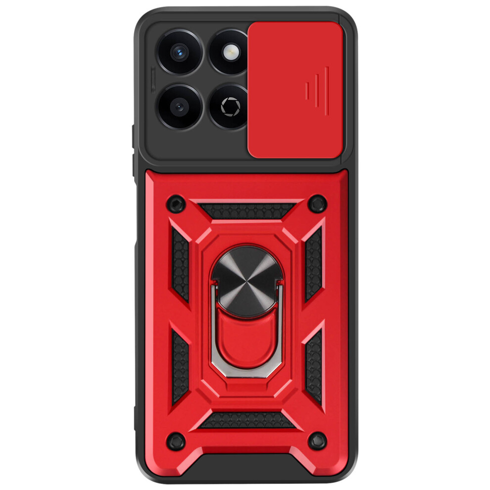 Mayaxess Case For Honor 200 Smart Ring Support Sliding Camera Cover, Red 3662428081602