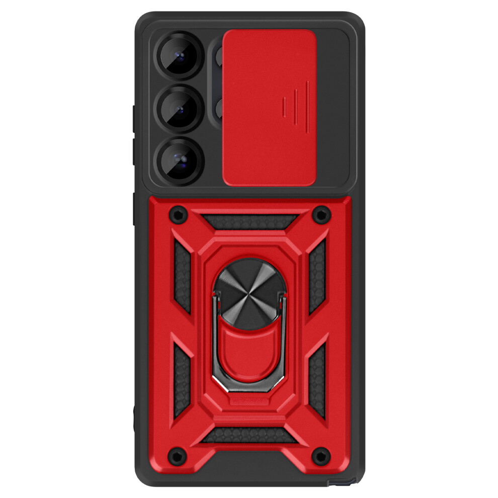 Mayaxess Case For Galaxy S25 Ultra Bracket With Camera Protection, Red 3662428112481