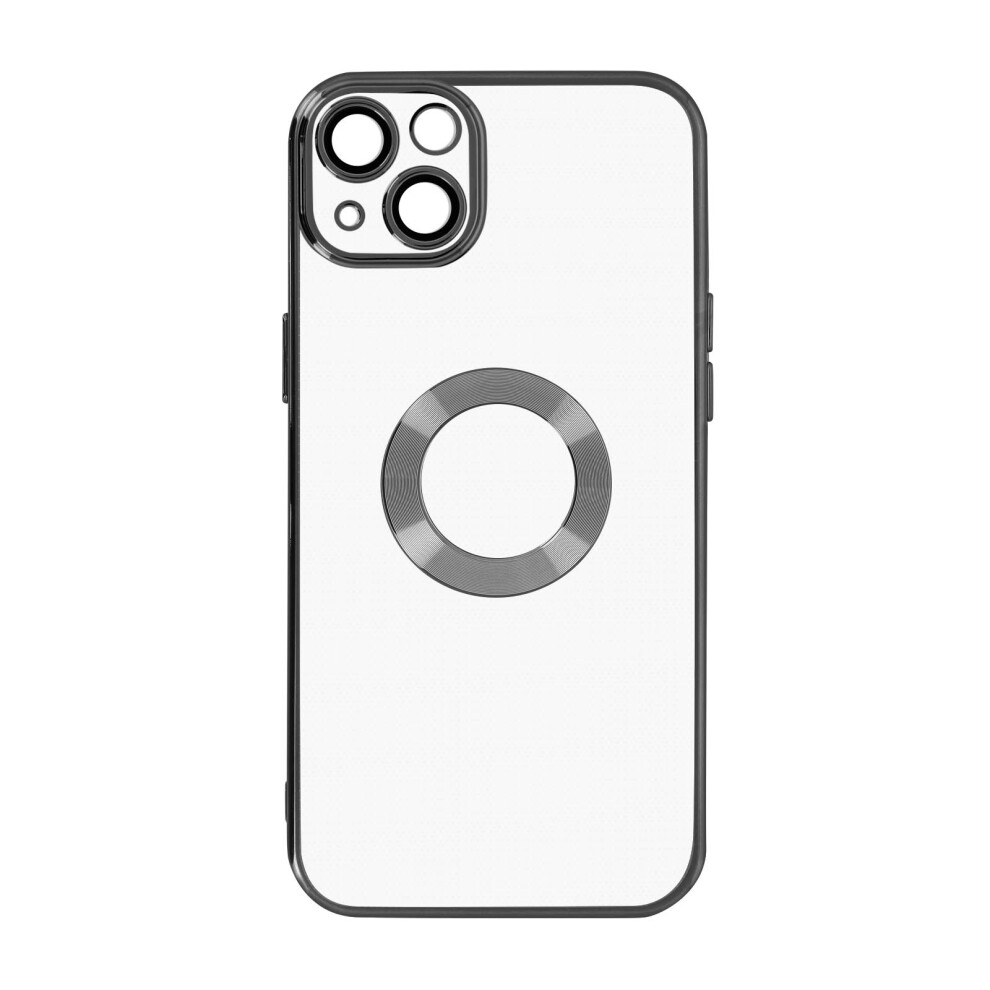 Iphone 13 Case Flexible Camera Block Transparent Chrome Contour Black 3662427642378