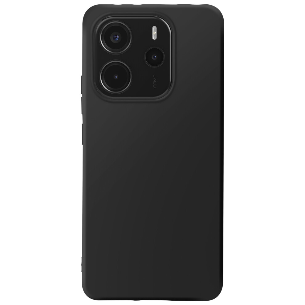 Mayaxess Black Case For Xiaomi Redmi Note 14 4G Silicone Soft Thin Coating,