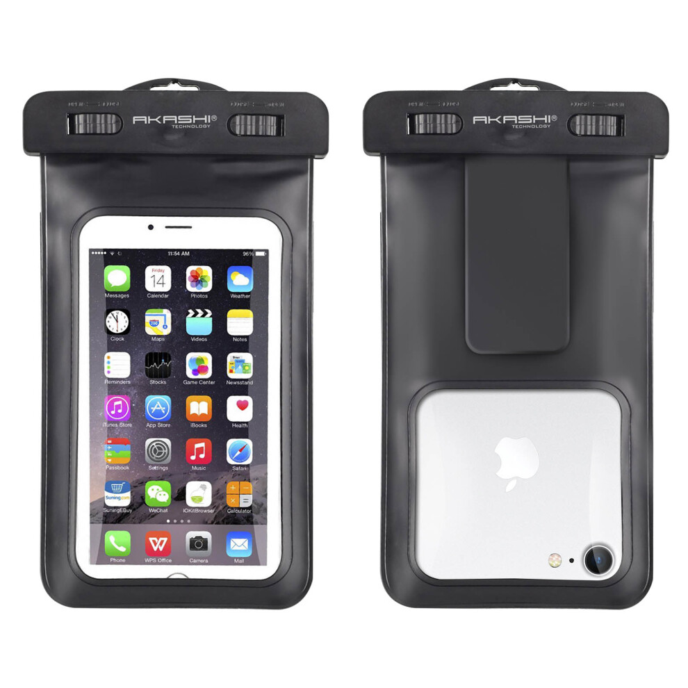 Akashi Ipx8 Protection Smartphone Waterproof Pouch Universal Tactile Black 3614260006237