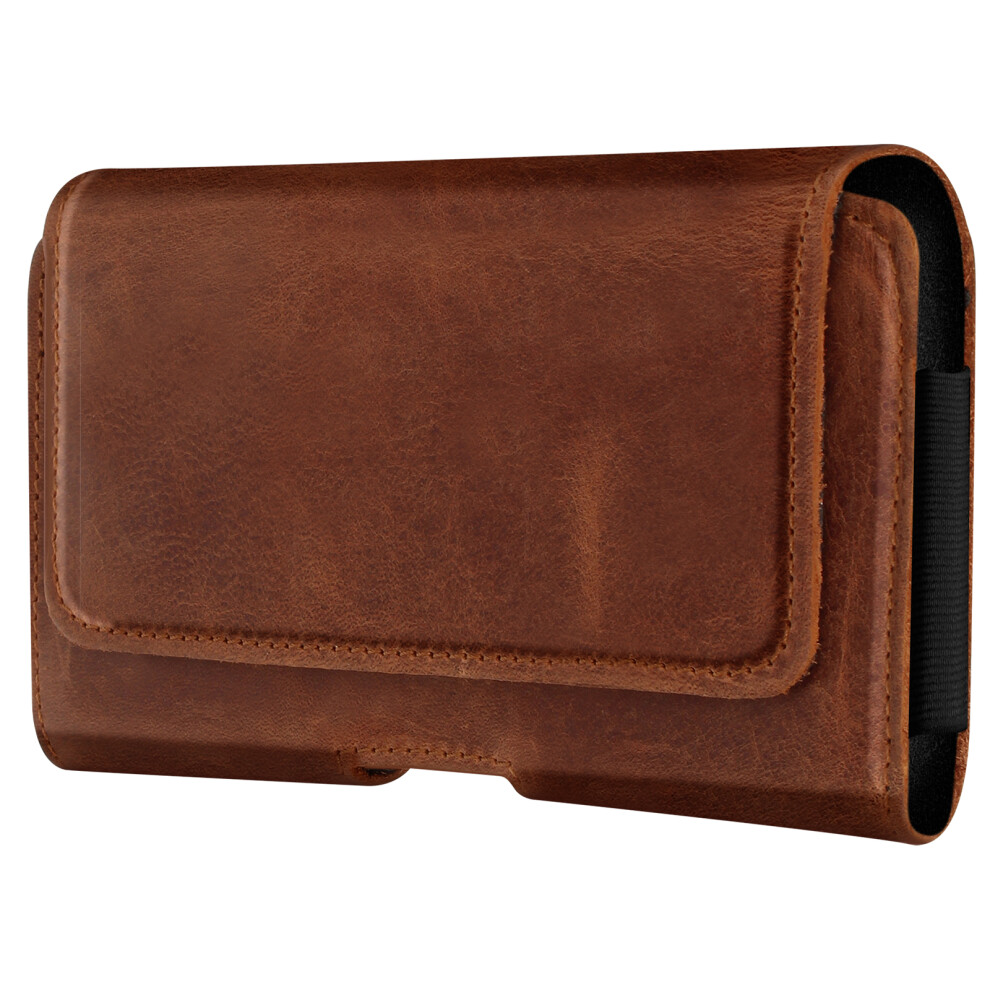 Avizar Belt Case For Smartphones 160 X 85 X 15 Mm Universal Protection, Brown / Beige Cream,Brown 3662428046663