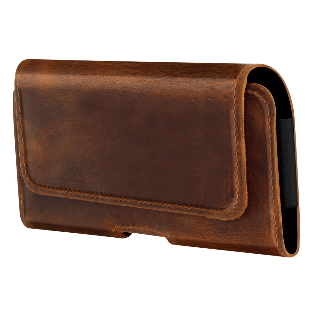 Avizar Belt Case For Smartphones 145 X 75 X 15 Mm Universal Protection, Brown 3662428046649