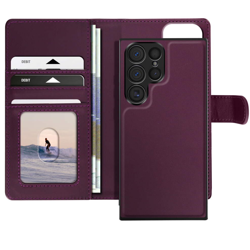 Mayaxess Case For Samsung Galaxy S23 Ultra Detachable Shell, Purple 3662428129496