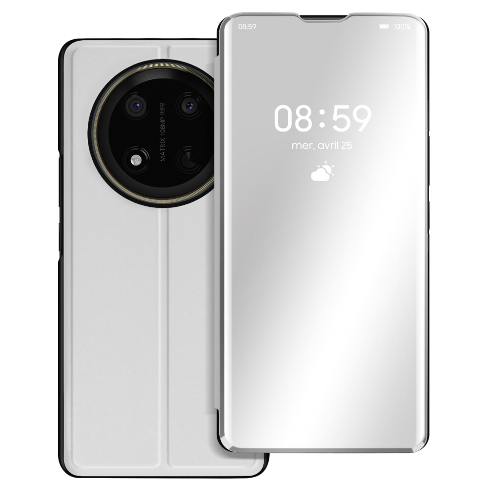Avizar Case For Honor Magic 7 Lite Clapet Mirror Stand, Silver 3662428133530