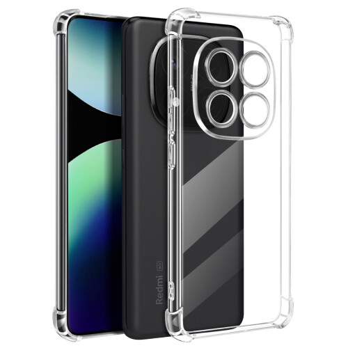 Mayaxess Custodia Antiurto per Xiaomi Redmi Note 14 Pro e 14 Pro Plus, Trasparente