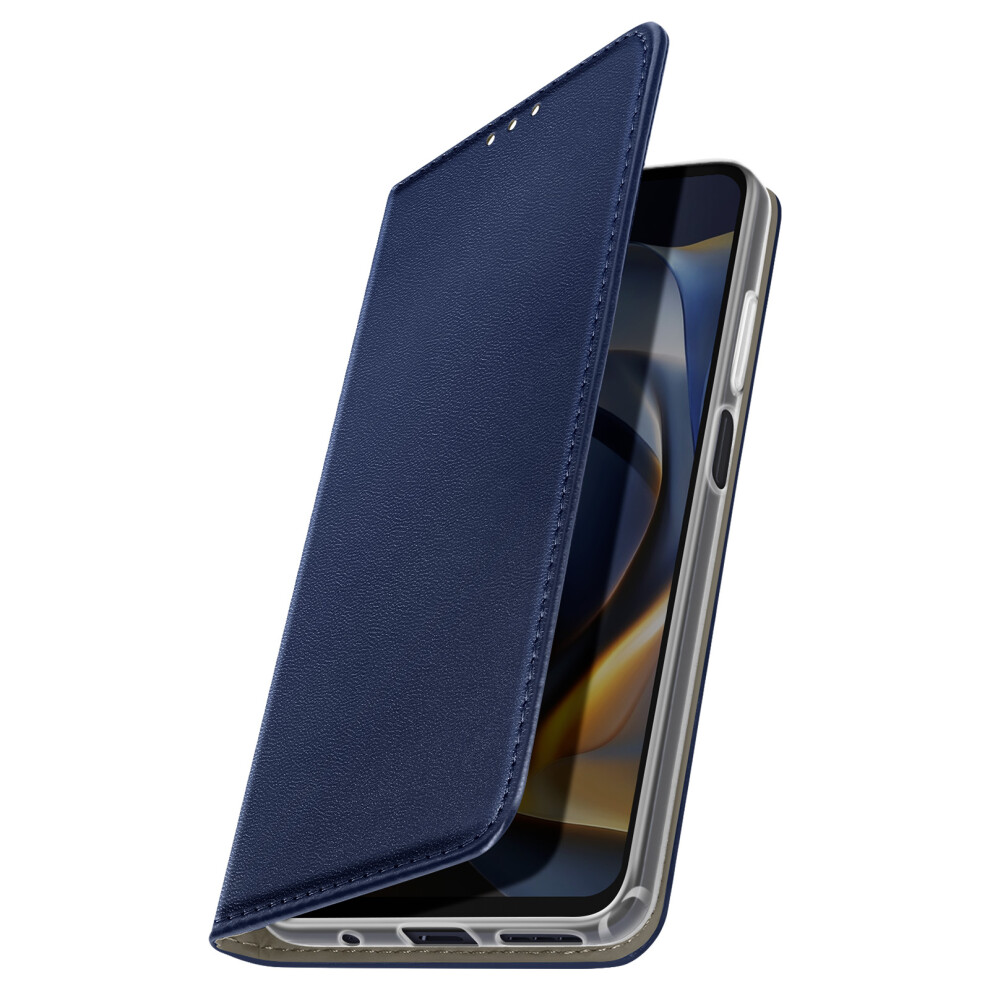 Avizar Case For Motorola Moto E15 / G05 Clamshell Wallet Magnet Stand, Dark Blue 3662428133226