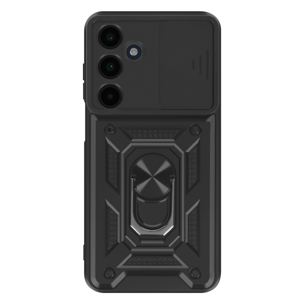 Mayaxess Case For Samsung Galaxy A16 Ring Support Sliding Camera Cover, Black 3662428081855
