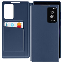 Avizar Custodia finestra per Samsung Galaxy S23 Ultra con porta carte, Blu scuro