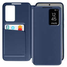 Avizar Leather Case for Galaxy S25 Plus Display Window Card Holder