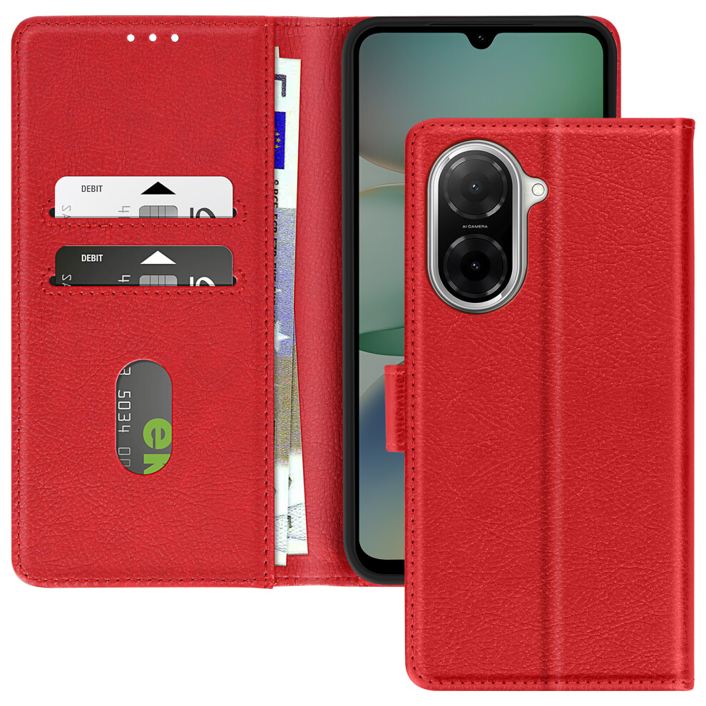 Avizar Case For Xiaomi Mi A5 Clamshell Wallet And Video Holder, Red 3662428176827