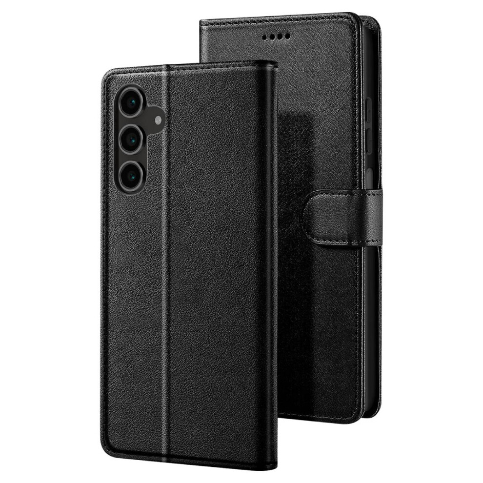 Avizar Wallet Case For Galaxy S25 Fe With Video Stand And Card Holder, Black 3662428213379