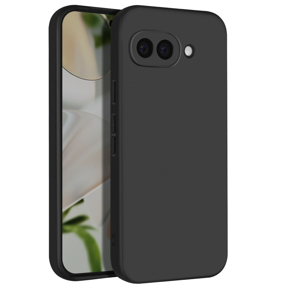 Avizar Shell For Google Pixel 9A Silicone Soft Matte, Black 3662428111675