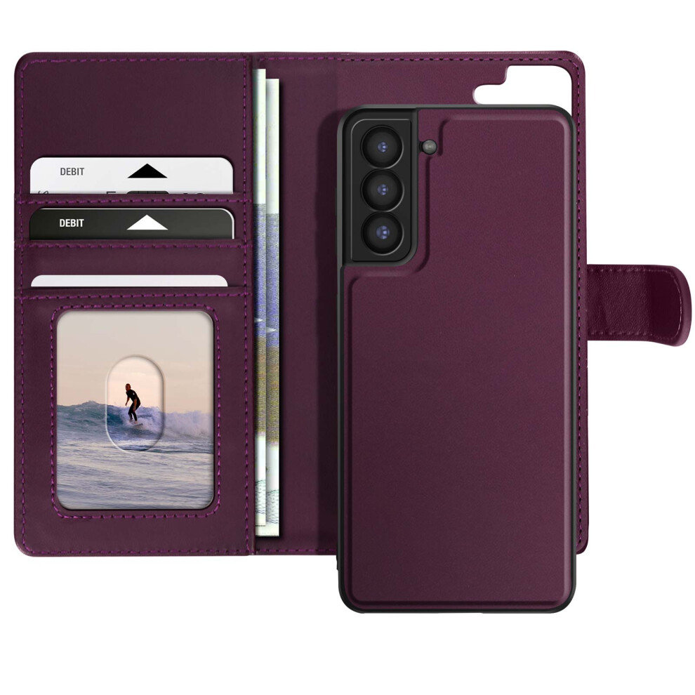 Mayaxess Case For Samsung Galaxy S21 Detachable Shell, Purple 3662428129519