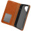 Avizar Brown Woven Pattern Wallet Case with Video Stand for Fairphone 5 2
