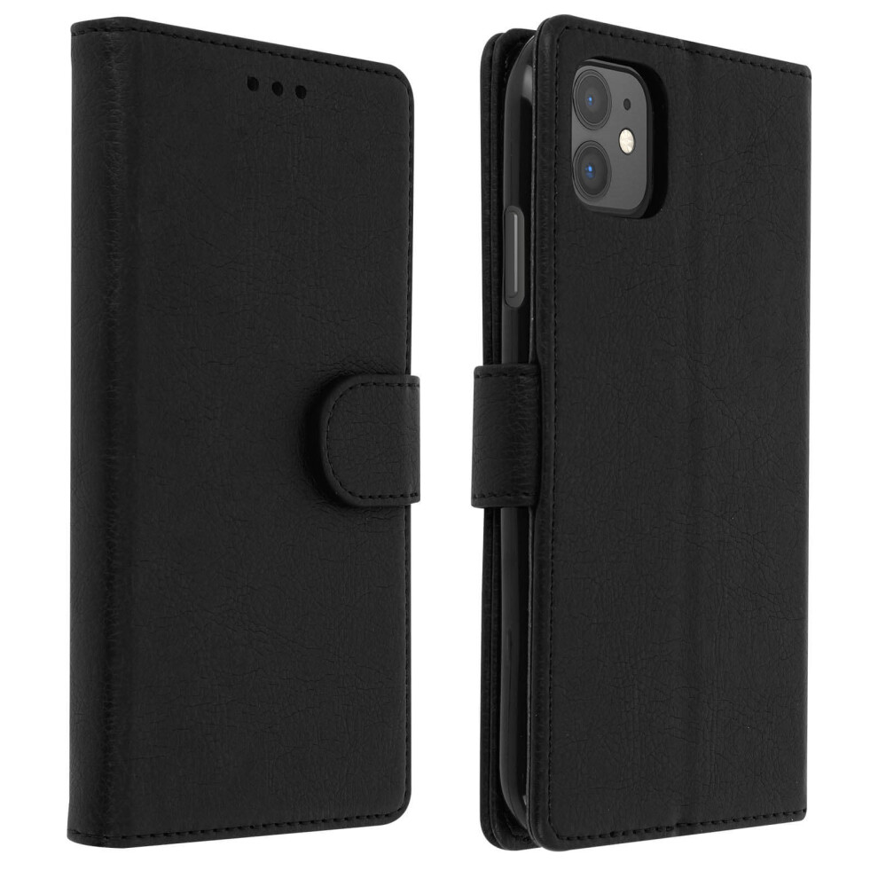 Flip Wallet Case, Magnetic Cover With Stand For Apple Iphone 11 Â Black 3662427417839
