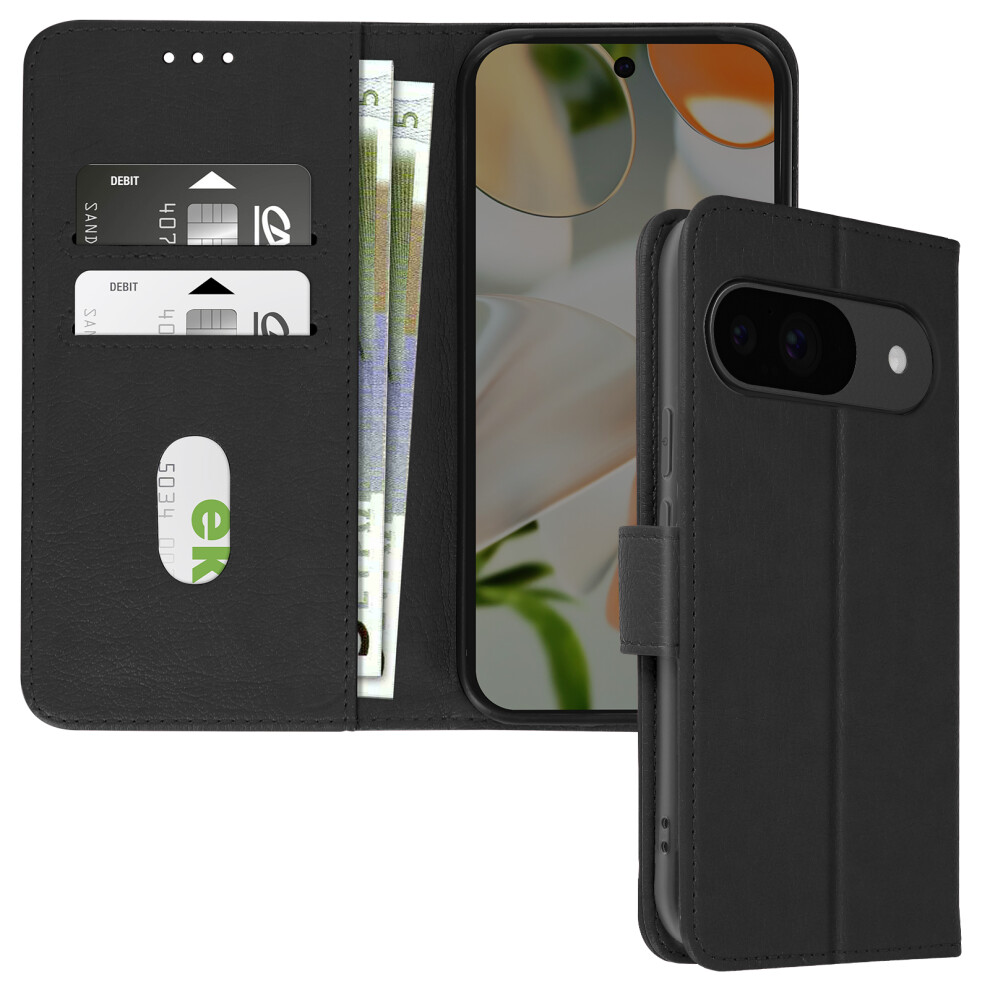 Avizar Case For Google Pixel 9 And 9 Pro Clap Wallet And Video Holder, Black 3662428074246