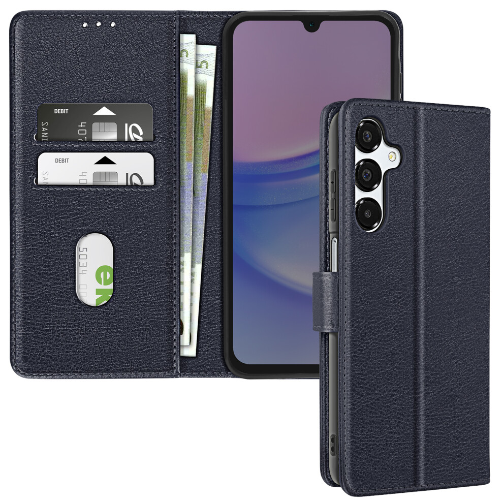 Avizar Case For Samsung Galaxy A16 Clapet Wallet And Video Holder, Dark Blue 3662428076844