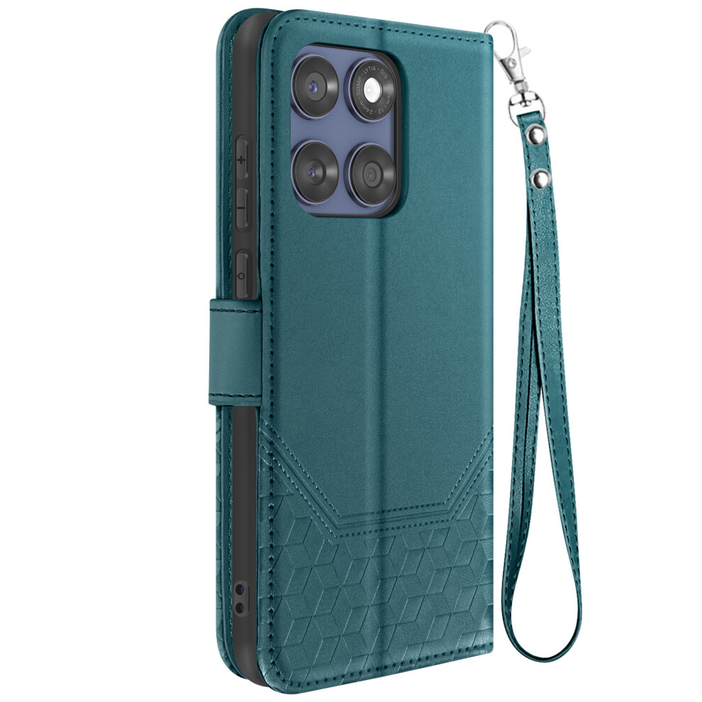 Avizar Case For Motorola Edge 60 Fusion And Edge 60 Wallet 3D Pattern, Blue Green Blue,Green 3662428173529
