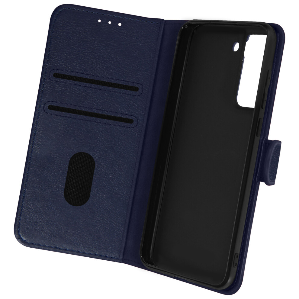 Folio Case Samsung Galaxy S21 Fe Wallet Function And Video Stand - Dark Blue 3662427567398
