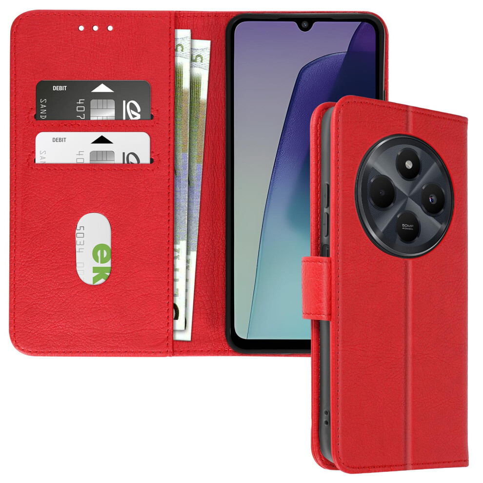 Avizar Case For Xiaomi Mi 14C Clamshell Wallet And Video Holder, Red 3662428076806