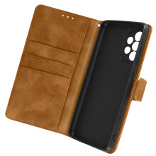 Krokodil-Leder Optik Hülle mit Brieftasche Samsung A52 / A52 5G / A52s – Braun