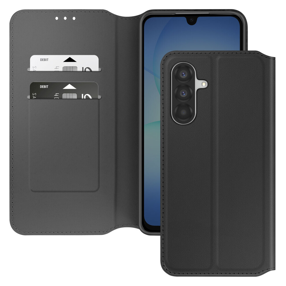 Avizar Wallet Case For Samsung Galaxy A17 With Stand Function And Magnetic Flap, Black 3662428224719