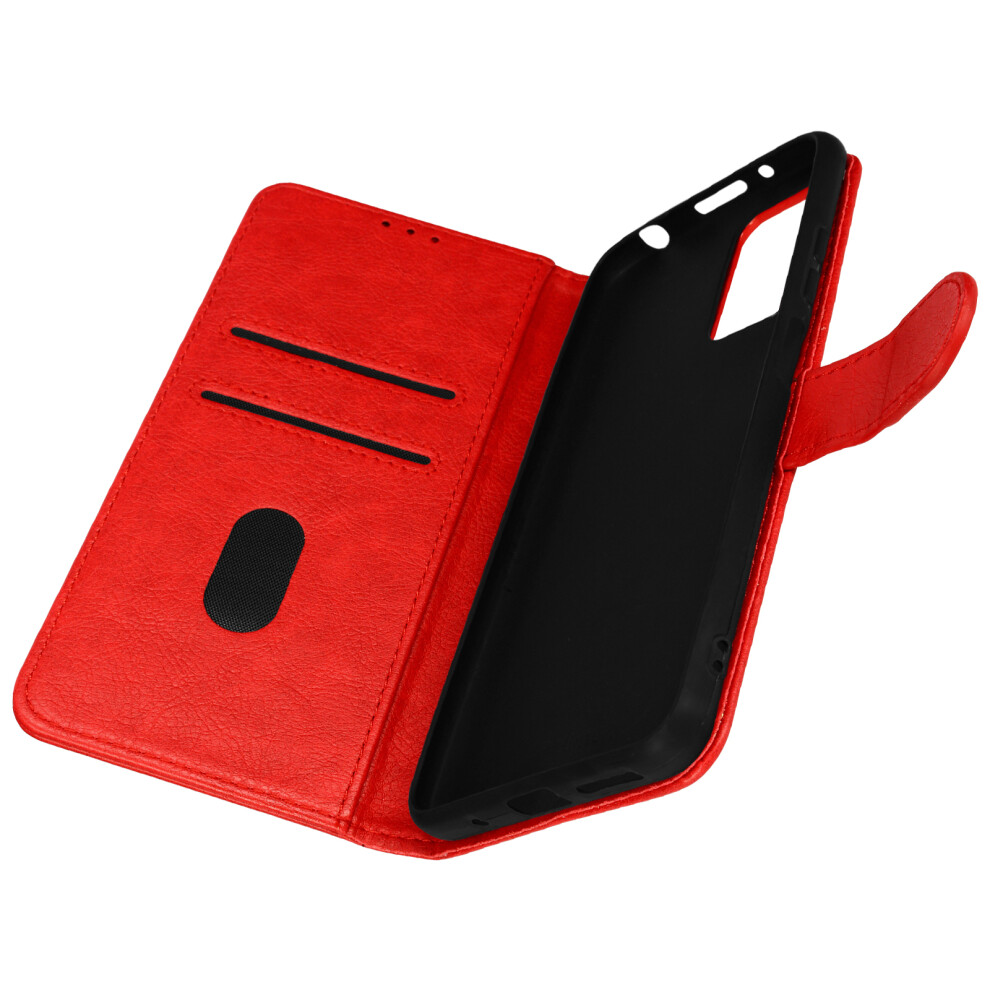 Case Xiaomi Mi 10 / 10 2022 Clamshell Wallet Function And Video Stand - Red 3662427581585
