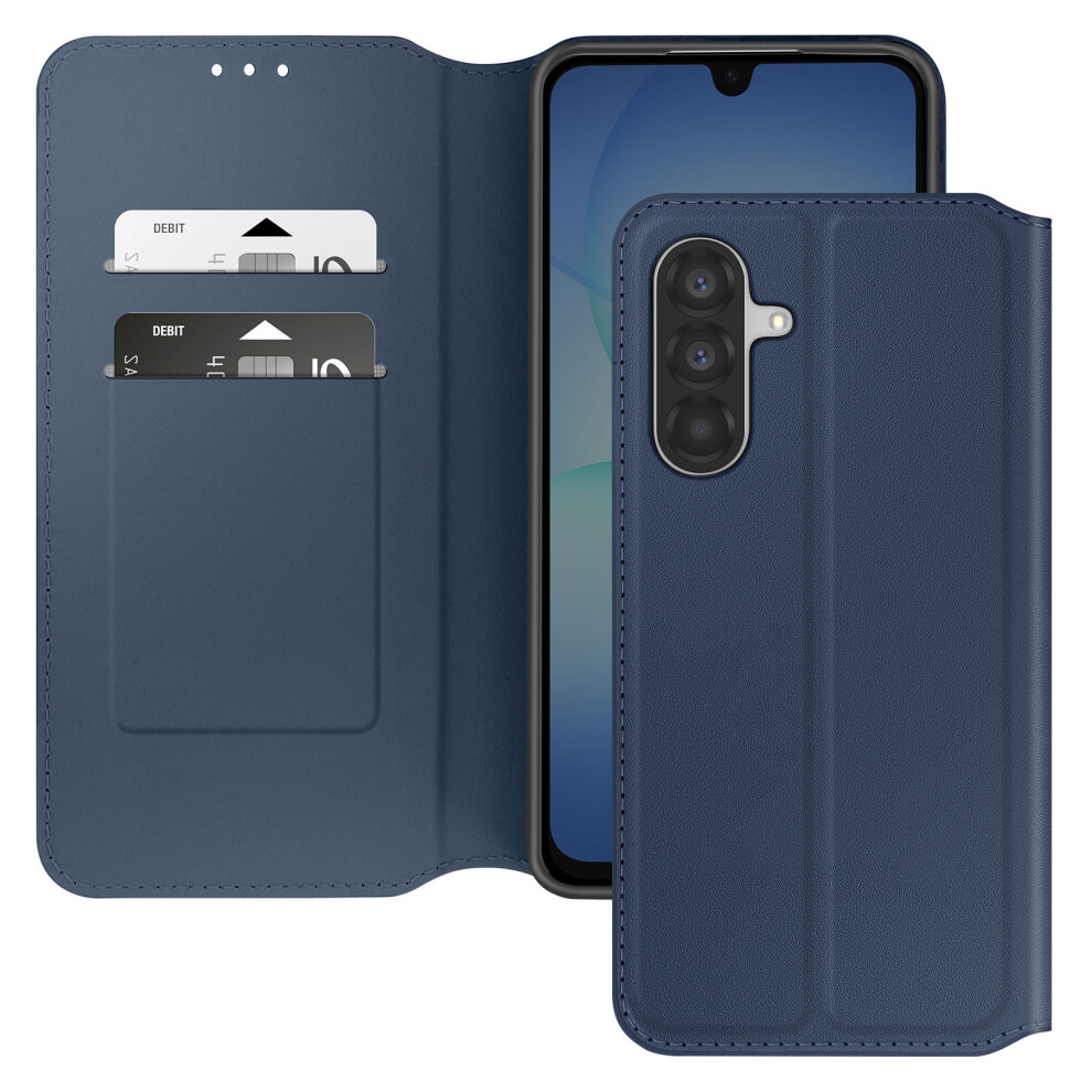 Avizar Wallet Case For Samsung Galaxy A17 With Stand Function And Magnetic Flap, Blue 3662428224726