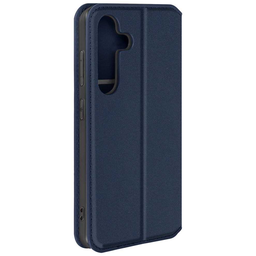 Avizar Flip Case For Samsung S24 / S25 Magnetic Card Holder And Video Stand, Dark Blue 3662427970402
