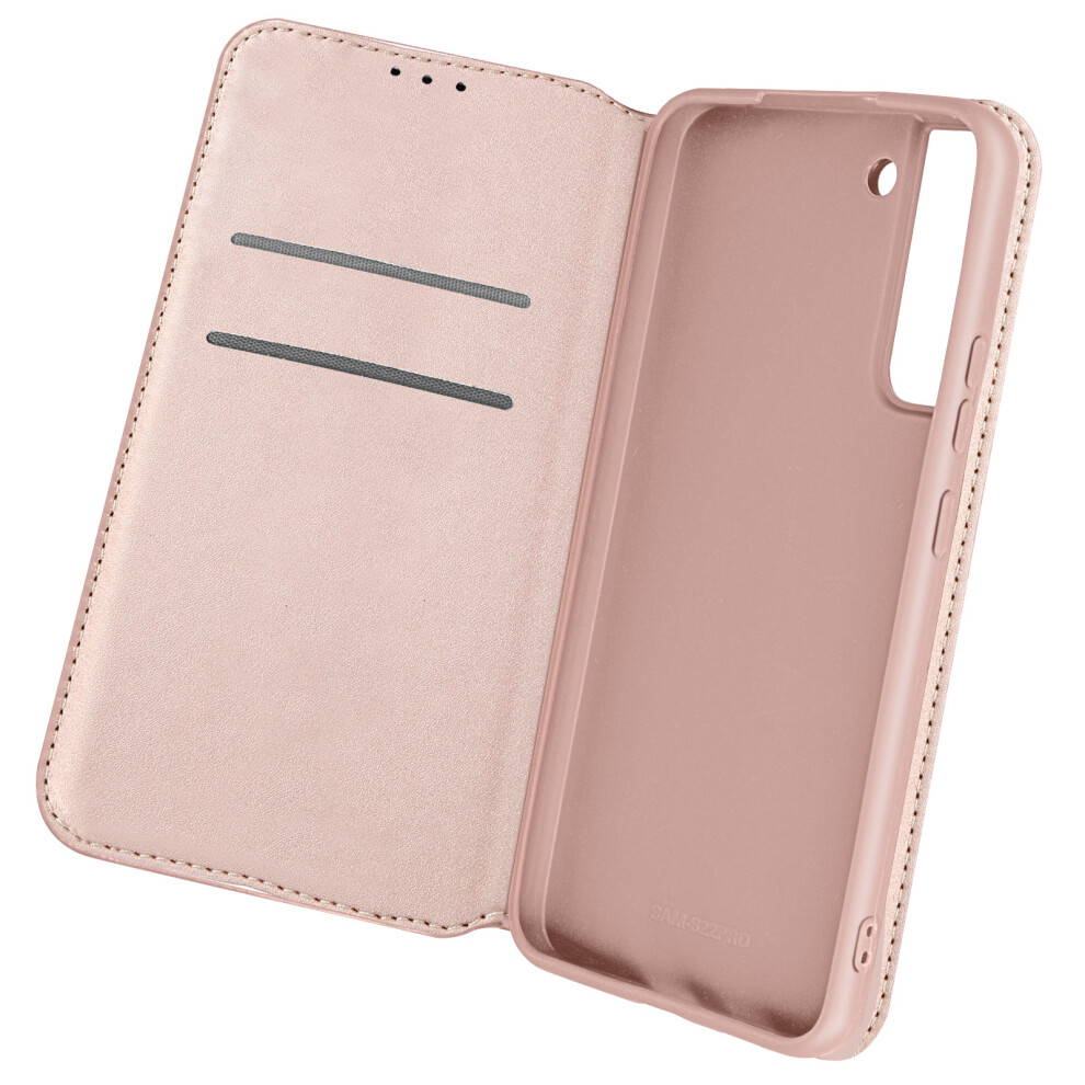 Case For Samsung Galaxy S22 Wallet Function Video Support - Rose Gold 3662427621182