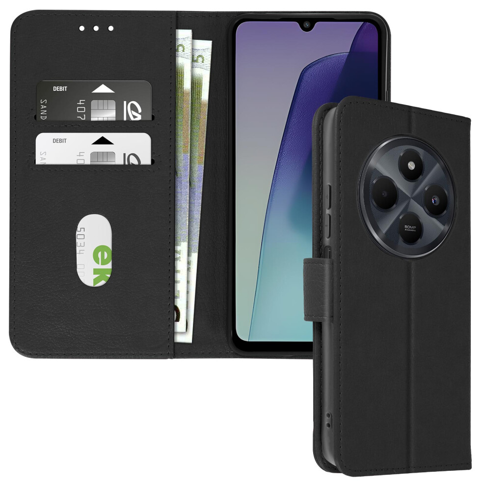 Avizar Case For Xiaomi Redmi 14C Clamshell Wallet And Video Holder, Black 3662428076783